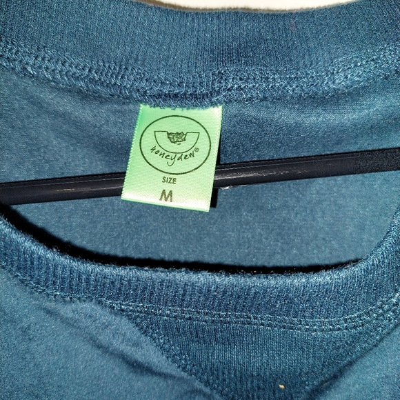 Velvet sweatshirt, turquoise colored - Picture 2 of 2